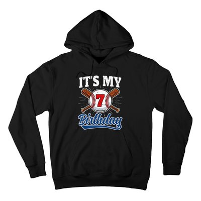  7 Years Old Baseball Player 7th Birthday Party   Hoodie