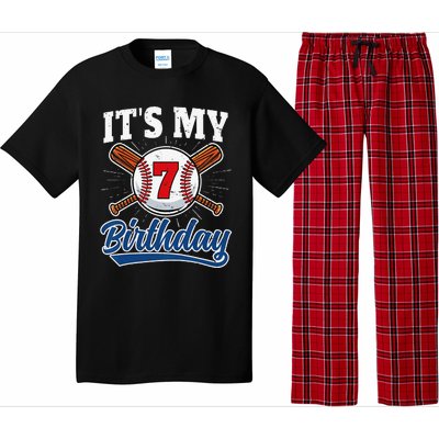  7 Years Old Baseball Player 7th Birthday Party   Pajama Set