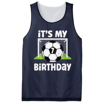 7 Years Old Soccer 7th Birthday Player Bday Party Mesh Reversible Basketball Jersey Tank