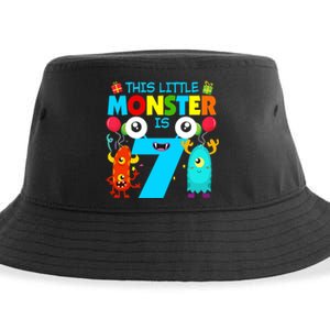 7 Year Old Gifts This Little Monster Is 7th Birthday Boy Sustainable Bucket Hat