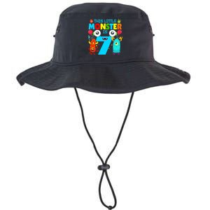 7 Year Old Gifts This Little Monster Is 7th Birthday Boy Legacy Cool Fit Booney Bucket Hat