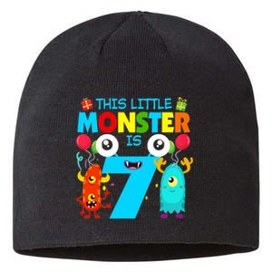 7 Year Old Gifts This Little Monster Is 7th Birthday Boy Sustainable Beanie