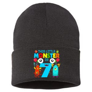 7 Year Old Gifts This Little Monster Is 7th Birthday Boy Sustainable Knit Beanie