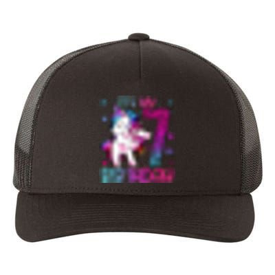 7 Year Old Gifts Unicorn Flossing 7th Birthday Girl Party Yupoong Adult 5-Panel Trucker Hat