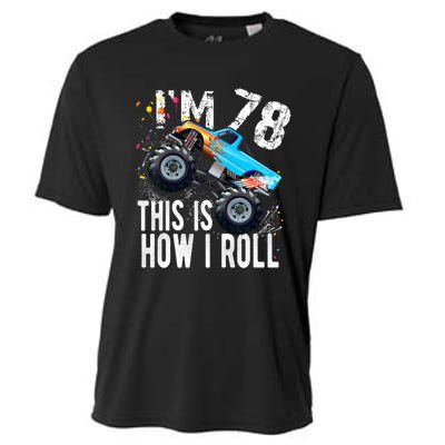 78 Year Old Gift Cool 78th Birthday Boy Gift For Monster Truck Car Lovers Cooling Performance Crew T-Shirt