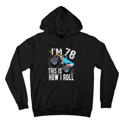 78 Year Old Gift Cool 78th Birthday Boy Gift For Monster Truck Car Lovers Hoodie