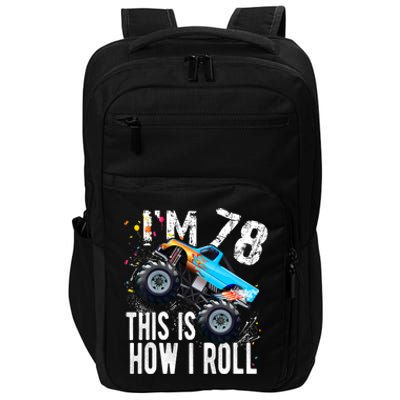 78 Year Old Gift Cool 78th Birthday Boy Gift For Monster Truck Car Lovers Impact Tech Backpack