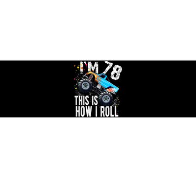 78 Year Old Gift Cool 78th Birthday Boy Gift For Monster Truck Car Lovers Bumper Sticker