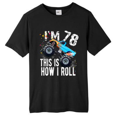 78 Year Old Gift Cool 78th Birthday Boy Gift For Monster Truck Car Lovers Tall Fusion ChromaSoft Performance T-Shirt