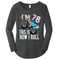 78 Year Old Gift Cool 78th Birthday Boy Gift For Monster Truck Car Lovers Women's Perfect Tri Tunic Long Sleeve Shirt