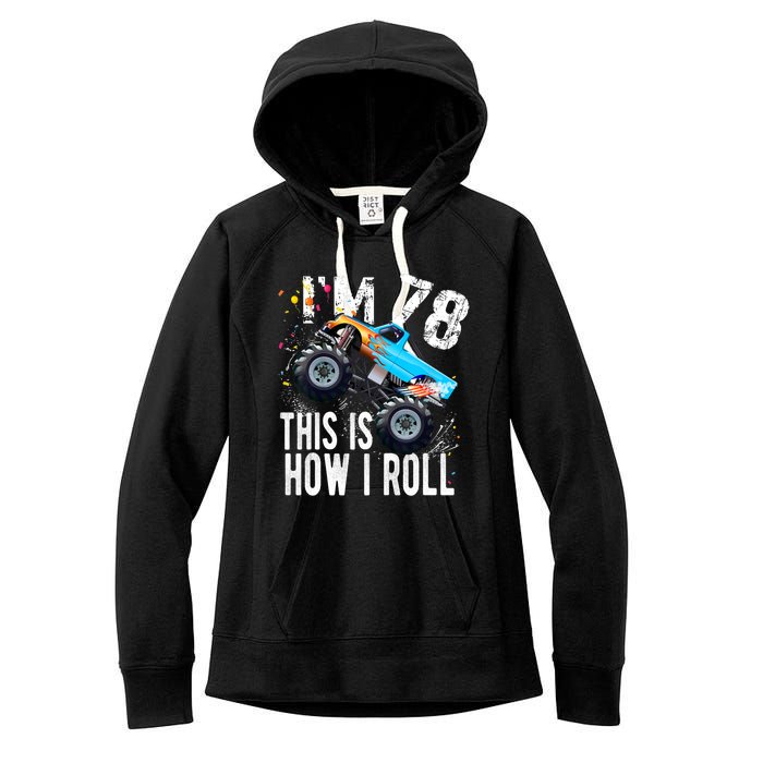 78 Year Old Gift Cool 78th Birthday Boy Gift For Monster Truck Car Lovers Women's Fleece Hoodie