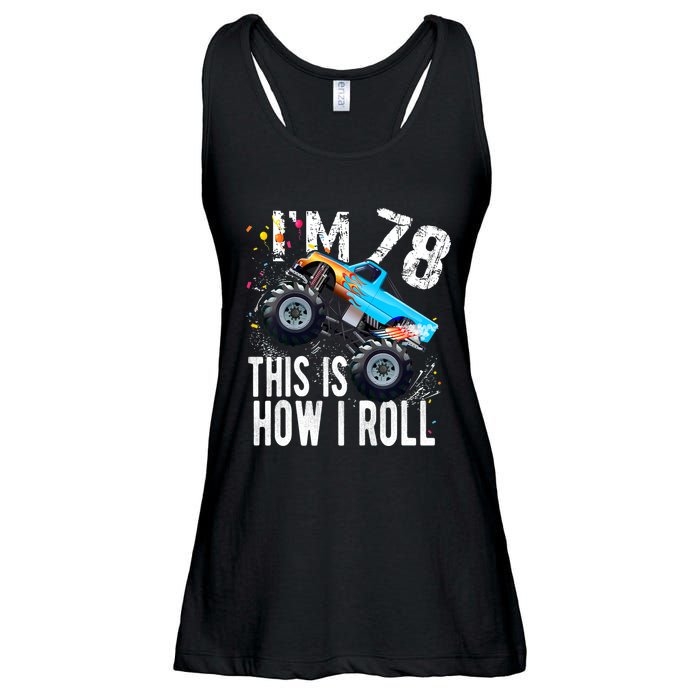 78 Year Old Gift Cool 78th Birthday Boy Gift For Monster Truck Car Lovers Ladies Essential Flowy Tank