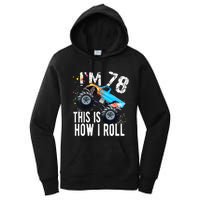 78 Year Old Gift Cool 78th Birthday Boy Gift For Monster Truck Car Lovers Women's Pullover Hoodie