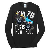 78 Year Old Gift Cool 78th Birthday Boy Gift For Monster Truck Car Lovers Tall Long Sleeve T-Shirt