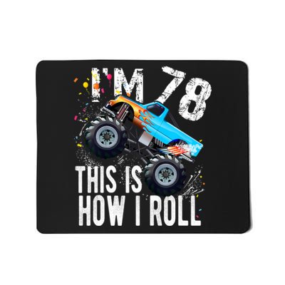 78 Year Old Gift Cool 78th Birthday Boy Gift For Monster Truck Car Lovers Mousepad