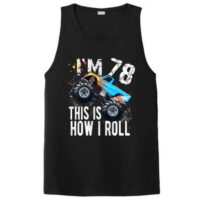 78 Year Old Gift Cool 78th Birthday Boy Gift For Monster Truck Car Lovers PosiCharge Competitor Tank