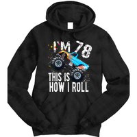 78 Year Old Gift Cool 78th Birthday Boy Gift For Monster Truck Car Lovers Tie Dye Hoodie