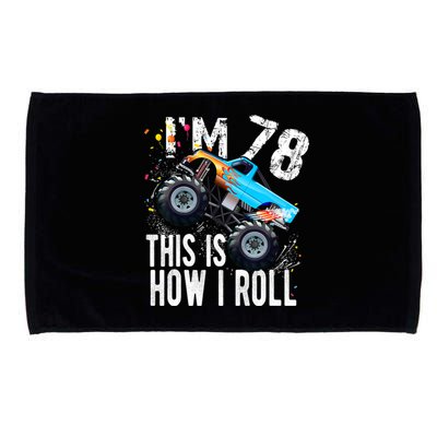 78 Year Old Gift Cool 78th Birthday Boy Gift For Monster Truck Car Lovers Microfiber Hand Towel