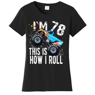 78 Year Old Gift Cool 78th Birthday Boy Gift For Monster Truck Car Lovers Women's T-Shirt