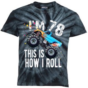 78 Year Old Gift Cool 78th Birthday Boy Gift For Monster Truck Car Lovers Kids Tie-Dye T-Shirt