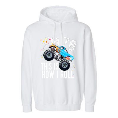 78 Year Old Gift Cool 78th Birthday Boy Gift For Monster Truck Car Lovers Garment-Dyed Fleece Hoodie