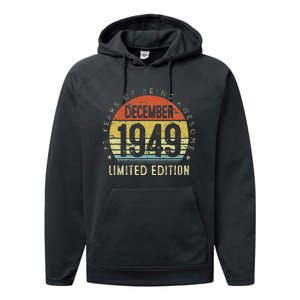 73 Year Old December 1949 Limited Edition 73th Birthday Gift Performance Fleece Hoodie