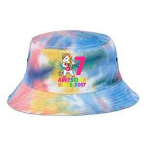 7 Years Old Unicorn Flossing 7th Birthday Girl Unicorn Party Tie Dye Newport Bucket Hat