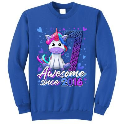 7 Years Old Flossing Unicorn Gifts 7th Birthday Girl Party Sweatshirt