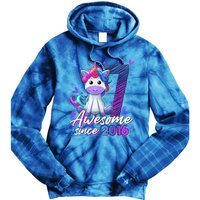 7 Years Old Flossing Unicorn Gifts 7th Birthday Girl Party Tie Dye Hoodie