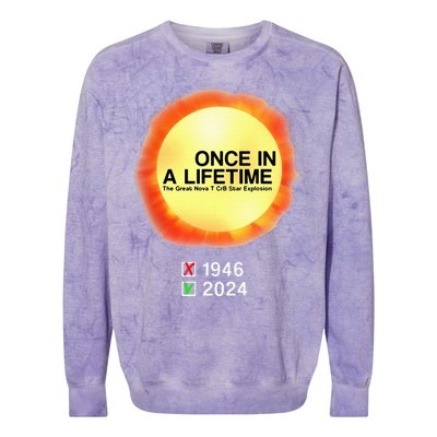 78 Years Of T Coronae Borealis Star Rare Explosion 2024 Colorblast Crewneck Sweatshirt