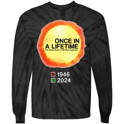 78 Years Of T Coronae Borealis Star Rare Explosion 2024 Tie-Dye Long Sleeve Shirt