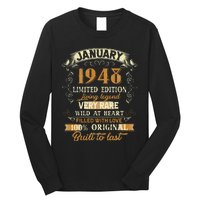 75 Year Old Awesome Since January 1948 75th Birthday Gift Long Sleeve Shirt