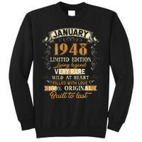 75 Year Old Awesome Since January 1948 75th Birthday Gift Sweatshirt