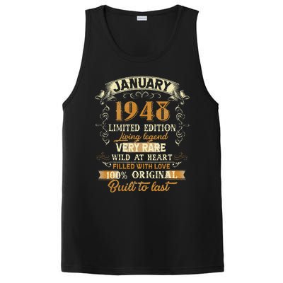 75 Year Old Awesome Since January 1948 75th Birthday Gift PosiCharge Competitor Tank