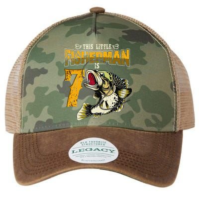 7 Year Old Fishing Gifts Fisherman 7th Birthday Legacy Tie Dye Trucker Hat