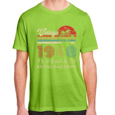 75 Year Old Birthday Vintage 1948 75th Birthday Adult ChromaSoft Performance T-Shirt