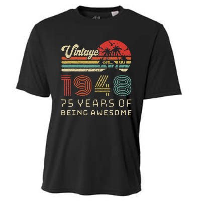 75 Year Old Birthday Vintage 1948 75th Birthday Cooling Performance Crew T-Shirt