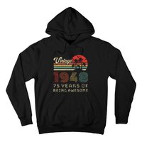 75 Year Old Birthday Vintage 1948 75th Birthday Hoodie