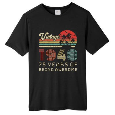 75 Year Old Birthday Vintage 1948 75th Birthday Tall Fusion ChromaSoft Performance T-Shirt