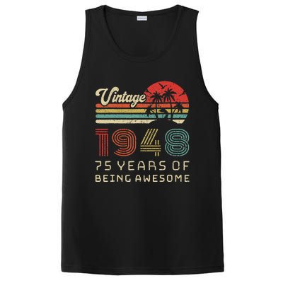 75 Year Old Birthday Vintage 1948 75th Birthday PosiCharge Competitor Tank