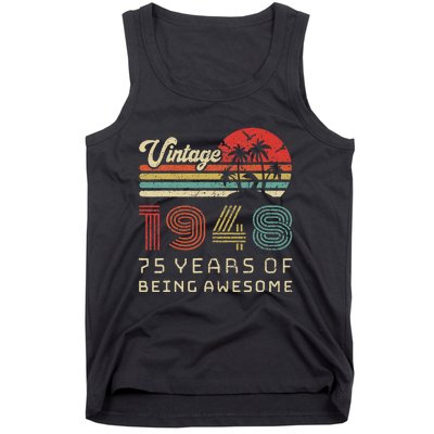 75 Year Old Birthday Vintage 1948 75th Birthday Tank Top