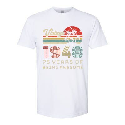 75 Year Old Birthday Vintage 1948 75th Birthday Softstyle CVC T-Shirt