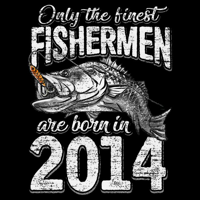 7 Years Old Fisherman Born In 2014 Fisherman 7th Birthday 16 in Basic Backpack