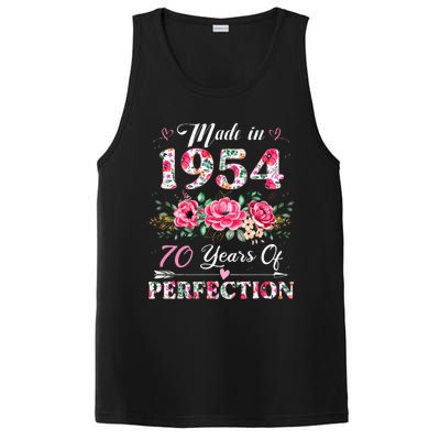 70 Year Old Made In 1954 Floral 70th Birthday Gifts PosiCharge Competitor Tank