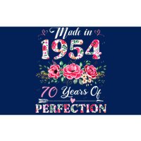 70 Year Old Made In 1954 Floral 70th Birthday Gifts Bumper Sticker