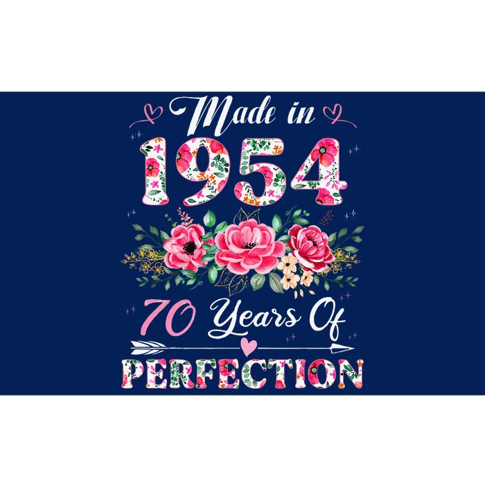 70 Year Old Made In 1954 Floral 70th Birthday Gifts Bumper Sticker