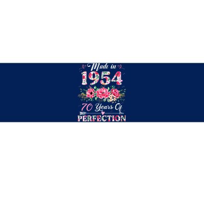 70 Year Old Made In 1954 Floral 70th Birthday Gifts Bumper Sticker