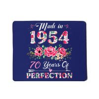 70 Year Old Made In 1954 Floral 70th Birthday Gifts Mousepad