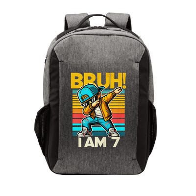 7 Year Old Birthday Boy Dabbing Bruh It's My 7th Birthday Vector Backpack