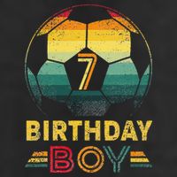 7 Year Old Gifts Football Soccer Player 7th Birthday 7 Panel Mesh Trucker Snapback Hat